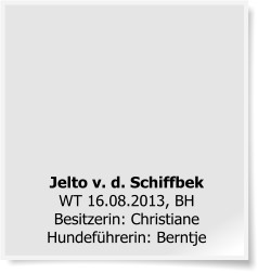 Jelto v. d. SchiffbekWT 16.08.2013, BH Besitzerin: Christiane Hundeführerin: Berntje