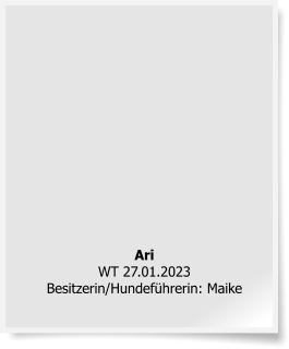 AriWT 27.01.2023 Besitzerin/Hundeführerin: Maike